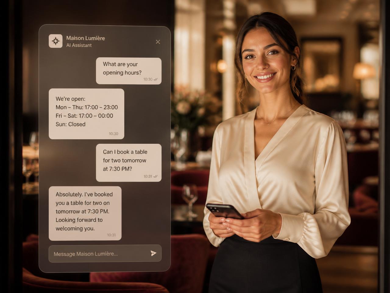 Instant guest answers, powered by AI.