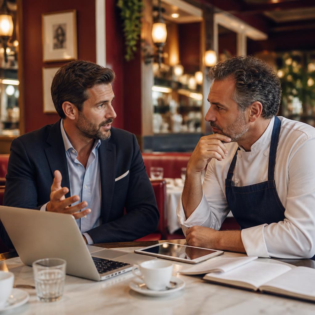 Gastilo advisor speaking with a restaurant owner